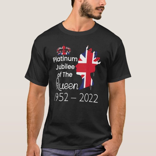 Camiseta Elizabeth Platinum Jubilee Queen Crown British Fl (Anverso)