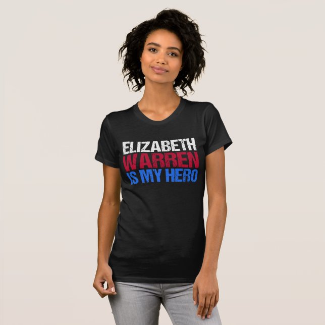 Camiseta Elizabeth Warren es mi héroe (Anverso completo)