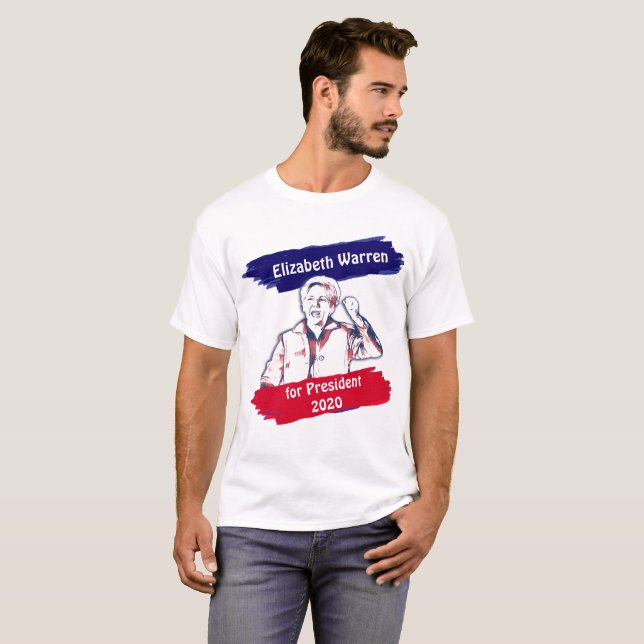 Camiseta Elizabeth Warren para las elecciones presidenciale (Anverso completo)