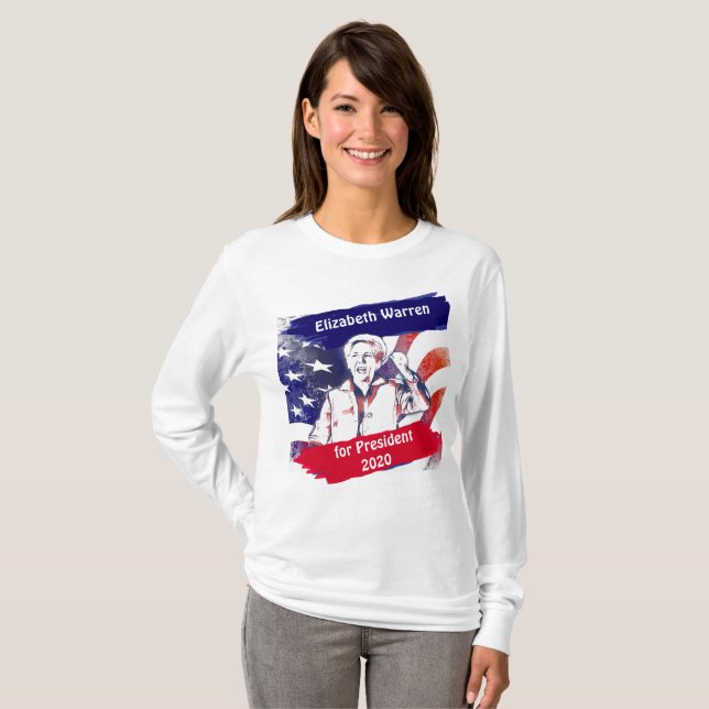 Camiseta Elizabeth Warren para las elecciones presidenciale (Anverso completo)