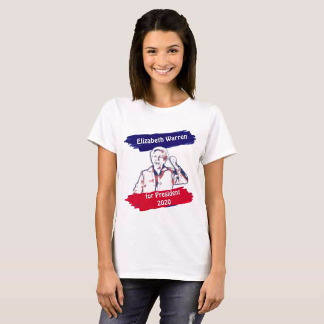 Camiseta Elizabeth Warren para las elecciones presidenciale (Anverso completo)