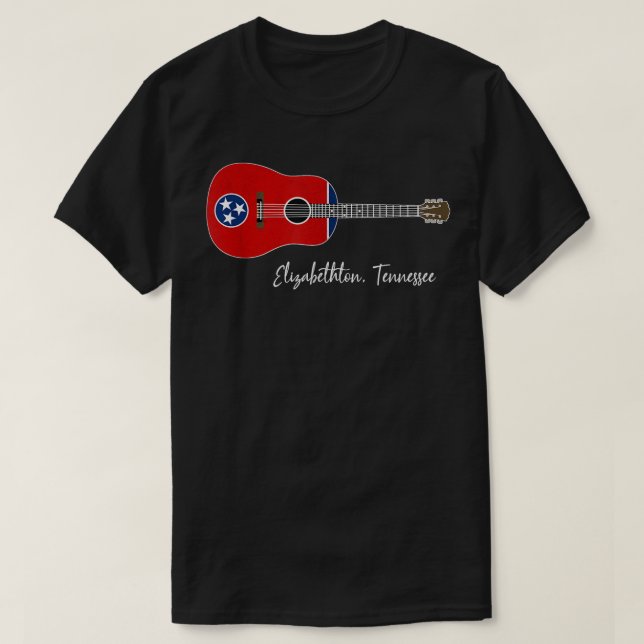 Camiseta Elizabethton Tennessee Guitar  (Diseño del anverso)