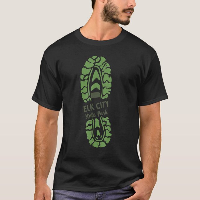 Camiseta Elk City State Park Kansas Ks Senderismo de arranq (Anverso)