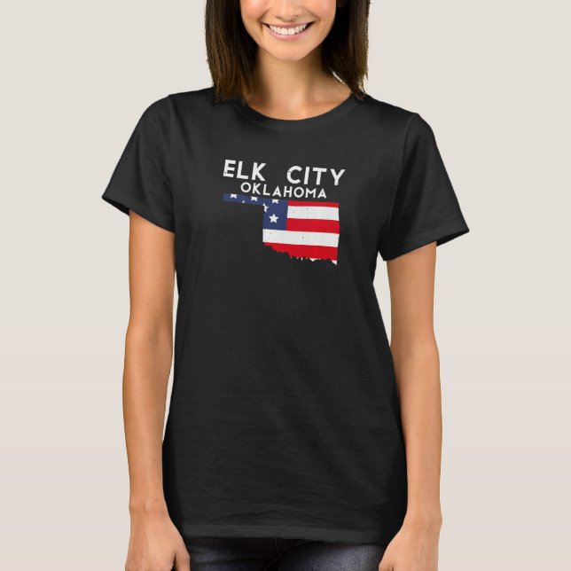 Camiseta Elk City USA State America Travel Oklahoman (Anverso)