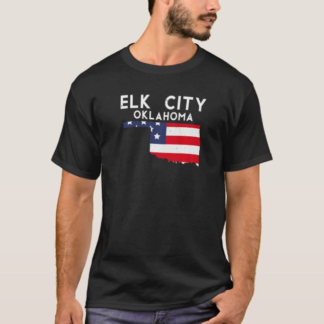 Camiseta Elk City USA State America Travel Oklahoman (Anverso)