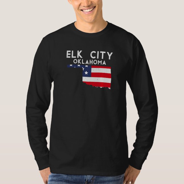 Camiseta Elk City USA State America Travel Oklahoman (Anverso)