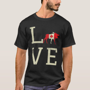 Camiseta Elk Love Canada Day Maple Orgullosa bandera canadi