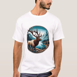 Camiseta Elk Regal, vida salvaje majestuosa