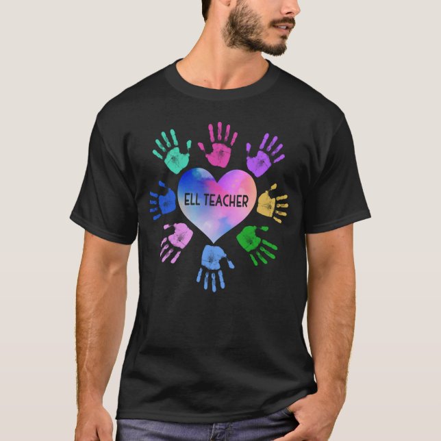 Camiseta ELL Teacher Hand Heart (Anverso)
