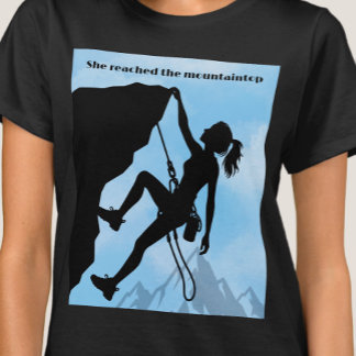 Camiseta Ella Alcanzó la Cima Logro Personal 