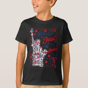 Camiseta Ella Ama a Jesús Y a América Demasiado Patriota 