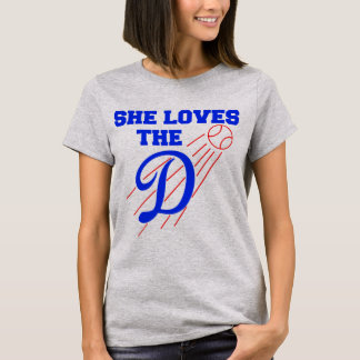 Camiseta Ella Ama el Béisbol | Regalo Divertido para Fanáti
