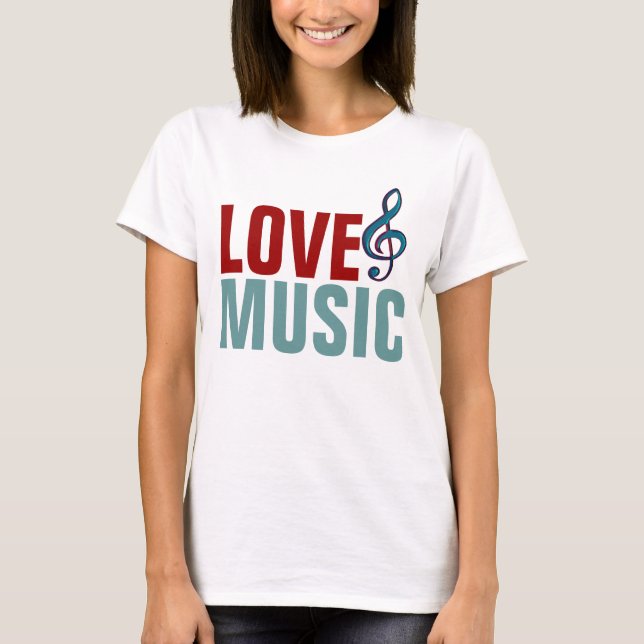 Camiseta ella ama la música (Anverso)