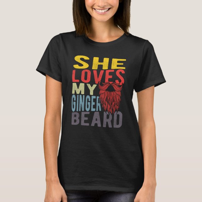 Camiseta Ella ama mi barba de jengibre (Anverso)