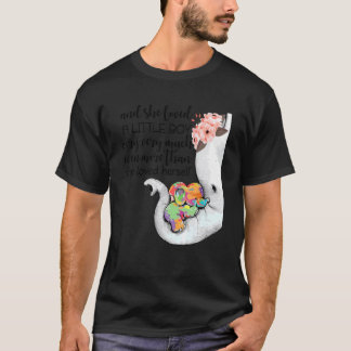 Camiseta Ella Amaba a un Niño Mucho Autismo Elefante M