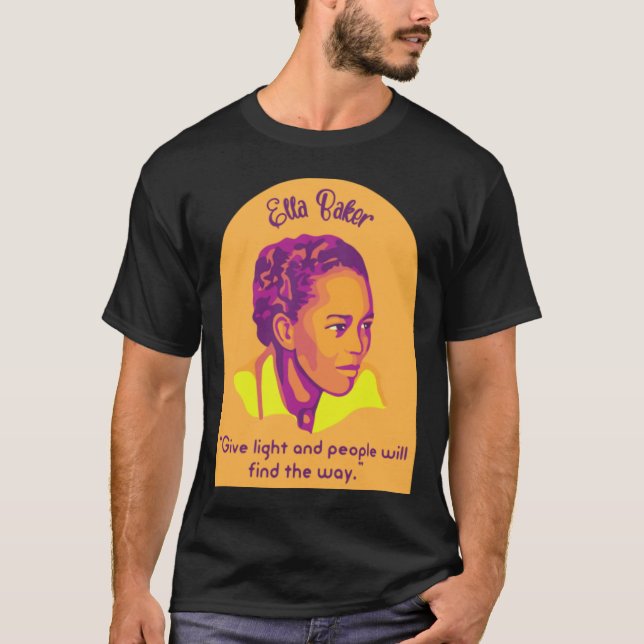 Camiseta Ella Baker Retrato y Cita (Anverso)