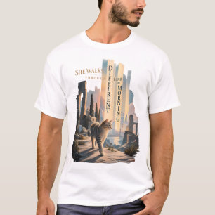 Camiseta Ella Camina a Través de una Mañana de un Tipo Dife