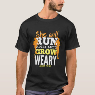 Camiseta Ella Correrá Y No Se Hará Llorar - Carrera Motivac