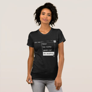 Camiseta ¡Ella de los frikis las mujeres hacia fuera puede