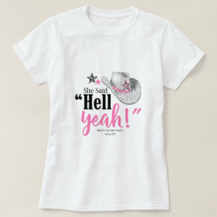 Camiseta Ella Dijo "Demonios, si" Gorra de Cowgirl ID927