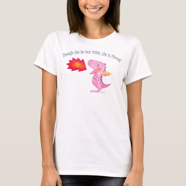 Camiseta Ella es el gráfico feroz T del poder del chica del (Anverso)