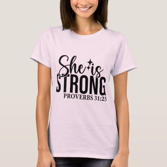 Camiseta Ella es fuerte (Anverso)