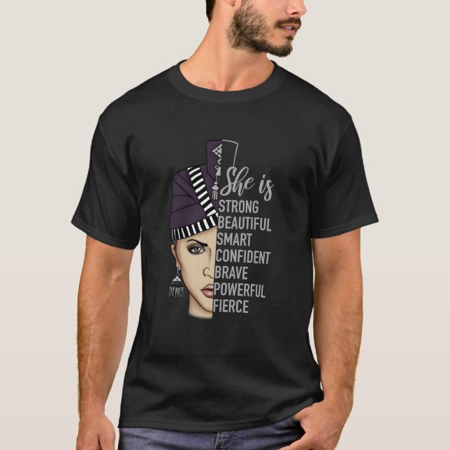 Camiseta Ella Es Fuerte Hermosa Hmong (Anverso)