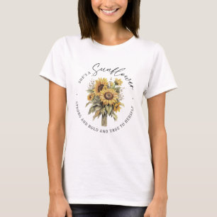 Camiseta Ella Es Inspiradora De Girasol