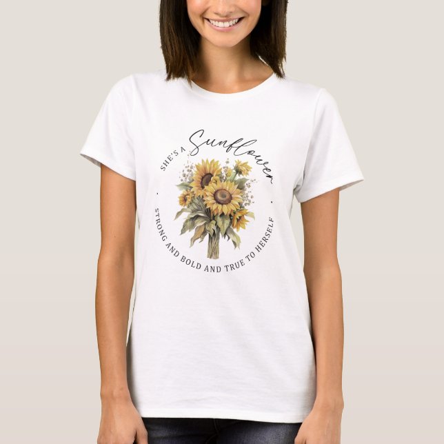 Camiseta Ella Es Inspiradora De Girasol (Anverso)