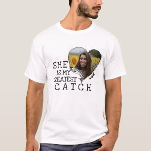 Camiseta Ella es la mejor captura Vara de Pescar Personaliz