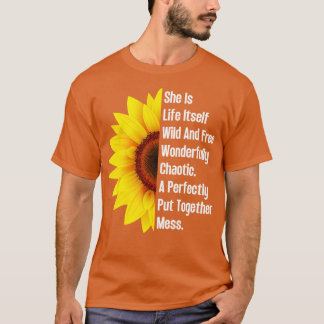 Camiseta Ella Es La Vida Su Salvaje Y Libre Girasol 6