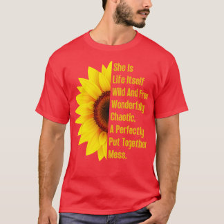 Camiseta Ella Es La Vida, Su Salvaje Y Libre Girasol 7