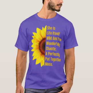 Camiseta Ella Es La Vida, Su Salvaje Y Libre Girasol 7