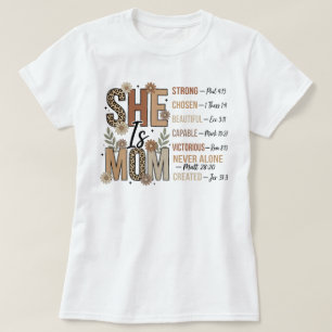 Camiseta ELLA es MAMÁ Fuerte Hermosa Capaz Inspiradora