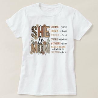 Camiseta ELLA es MAMÁ Fuerte Hermosa Capaz Inspiradora