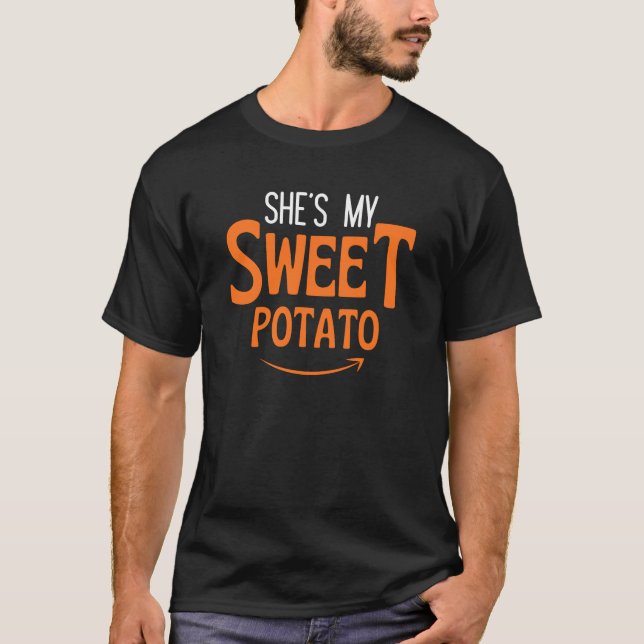 Camiseta Ella es mi batata dulce/mami Acción de Gracias/Coi (Anverso)