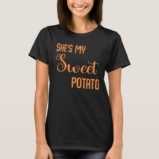 Camiseta Ella es mi batata dulce yo las parejas gracias (Anverso)