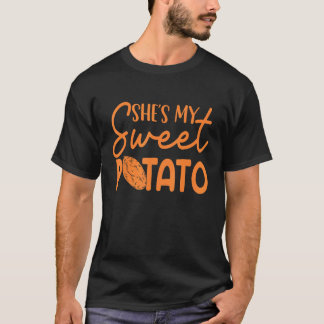 Camiseta Ella es mi batata Yo Yam Set Parejas Día de Acción