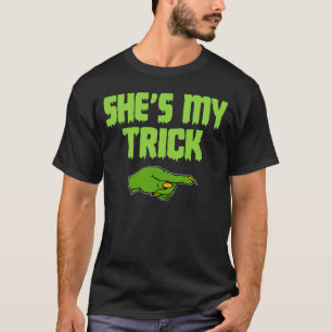 Camiseta Ella es mi divertida y divertida pareja de Hallowe