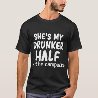 Camiseta ella es mi drunker medio en la novia del sitio