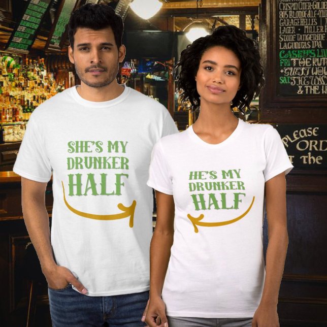 Camiseta Ella es mi media pareja bebebedores San Patricio (Subido por el creador)