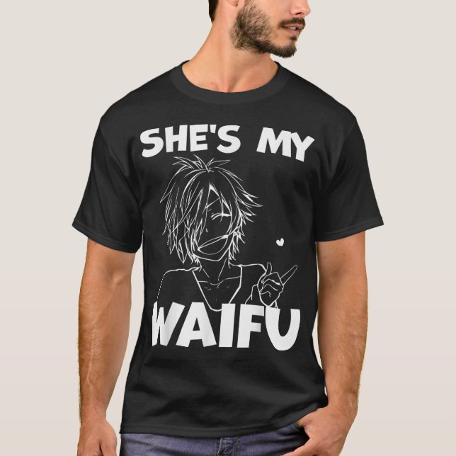 Camiseta Ella es mi novia Waifu graciosa Anime Matching (Anverso)