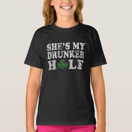 Camiseta Ella es mi pareja bebeduina de San Patricio