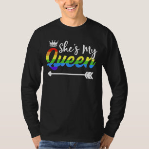 Camiseta Ella es mi reina chica gay, novia en equipo