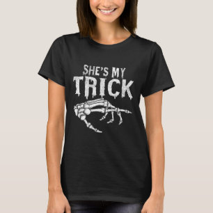 Camiseta Ella es mi trick Skeleton Couple coincidiendo con