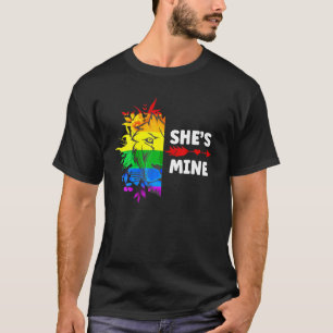 Camiseta Ella es mía, yo soy sus parejas lesbianas, león, V