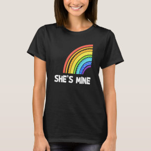 Camiseta Ella es Mina Lgbt Lesbiana Pareja Arcoiris P