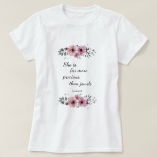 Camiseta Ella es mucho más preciosa que las joyas