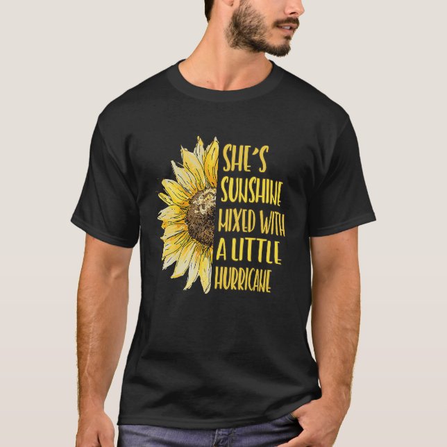 Camiseta Ella es Sunshine mezclado con un pequeño huracán S (Anverso)