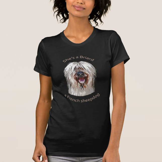 Camiseta Ella es un Briard, un perro pastor francés (Anverso)